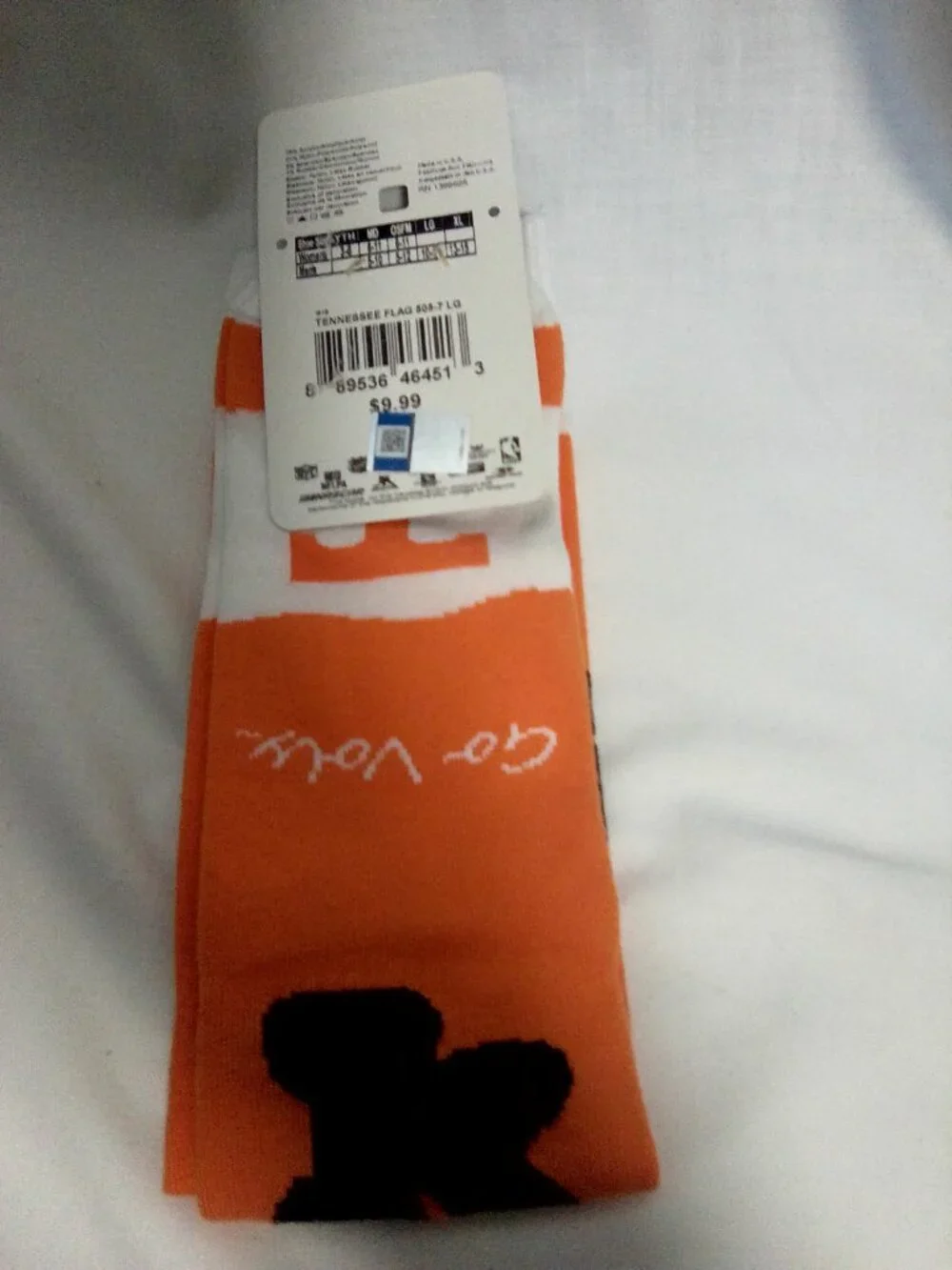 FBF Originals Univerity of Tennessee Smokie socks Large NWT